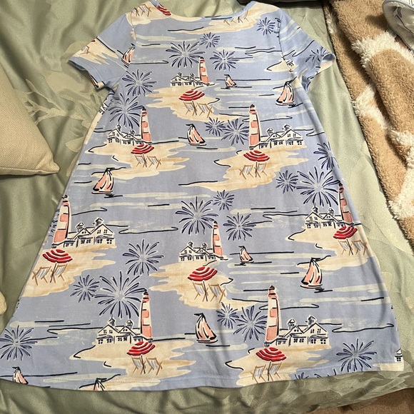 Crown & Ivy kids light house, firework & beach theme cotton dress size small EUC - Picture 2 of 7